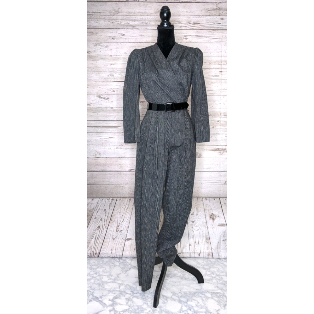 union made 1980s striped jumpsuit